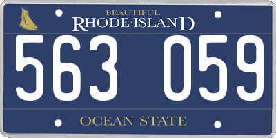 RI license plate 563059