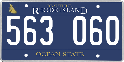RI license plate 563060
