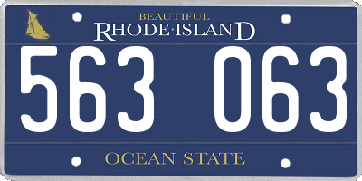 RI license plate 563063