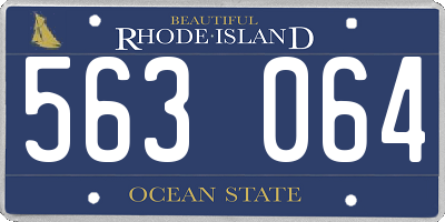 RI license plate 563064
