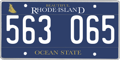 RI license plate 563065