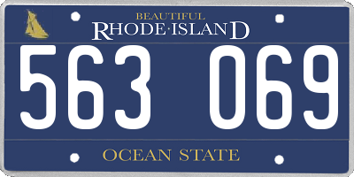 RI license plate 563069