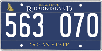 RI license plate 563070