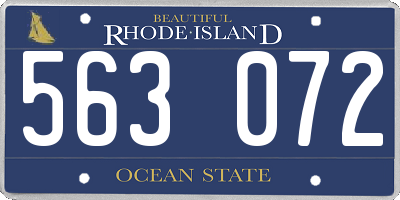 RI license plate 563072