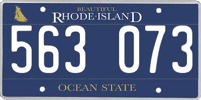 RI license plate 563073