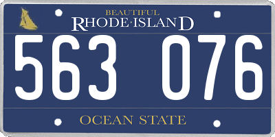 RI license plate 563076