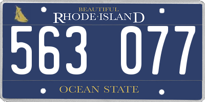RI license plate 563077
