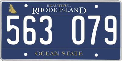 RI license plate 563079