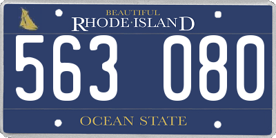 RI license plate 563080