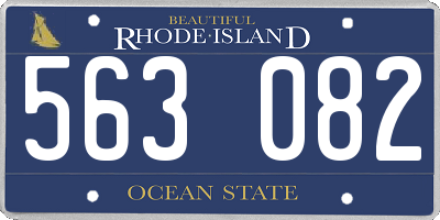 RI license plate 563082