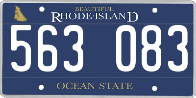 RI license plate 563083