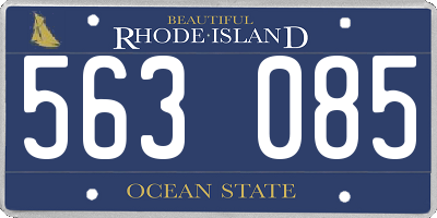 RI license plate 563085