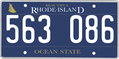 RI license plate 563086