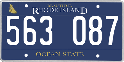 RI license plate 563087