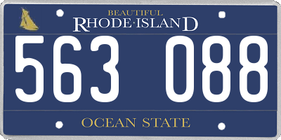 RI license plate 563088