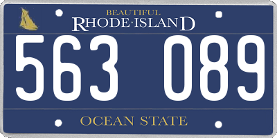 RI license plate 563089