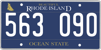 RI license plate 563090