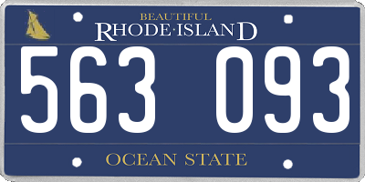 RI license plate 563093