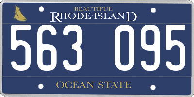 RI license plate 563095
