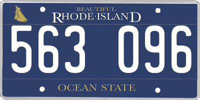 RI license plate 563096