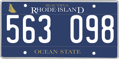 RI license plate 563098