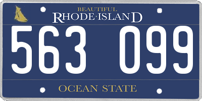 RI license plate 563099