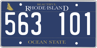 RI license plate 563101