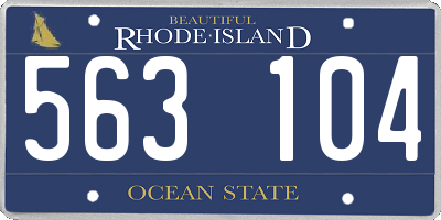 RI license plate 563104