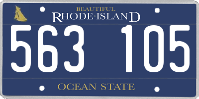 RI license plate 563105