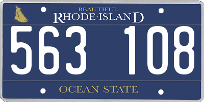 RI license plate 563108