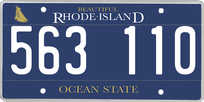 RI license plate 563110