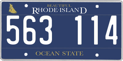 RI license plate 563114
