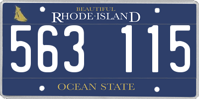 RI license plate 563115