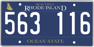 RI license plate 563116