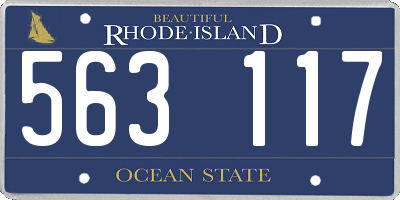 RI license plate 563117