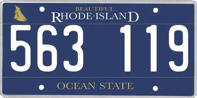 RI license plate 563119