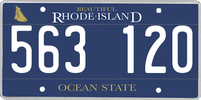 RI license plate 563120