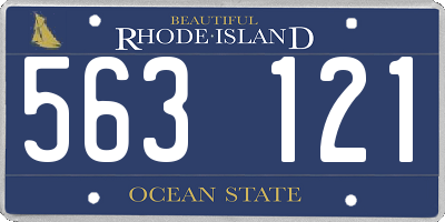 RI license plate 563121