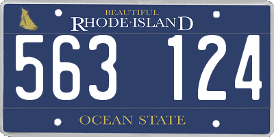 RI license plate 563124