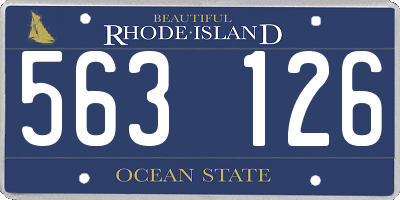 RI license plate 563126