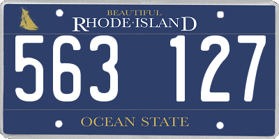 RI license plate 563127