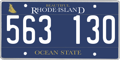 RI license plate 563130