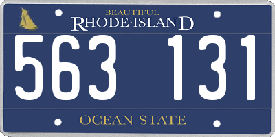RI license plate 563131