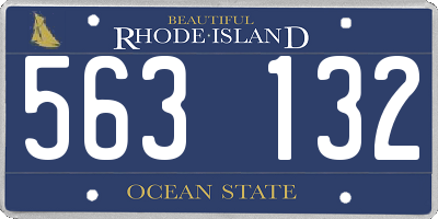 RI license plate 563132