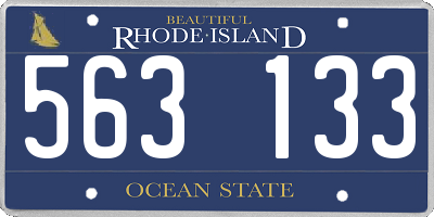 RI license plate 563133