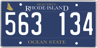 RI license plate 563134