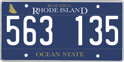 RI license plate 563135