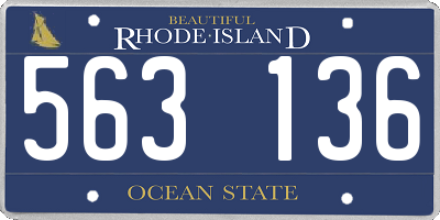RI license plate 563136