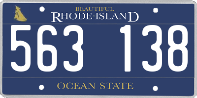 RI license plate 563138