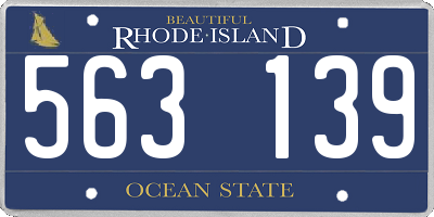 RI license plate 563139